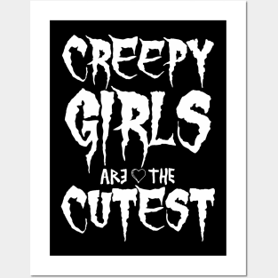 Spooky Creepy Girls Are The Cutest Funny Halloween Aesthetics Posters and Art